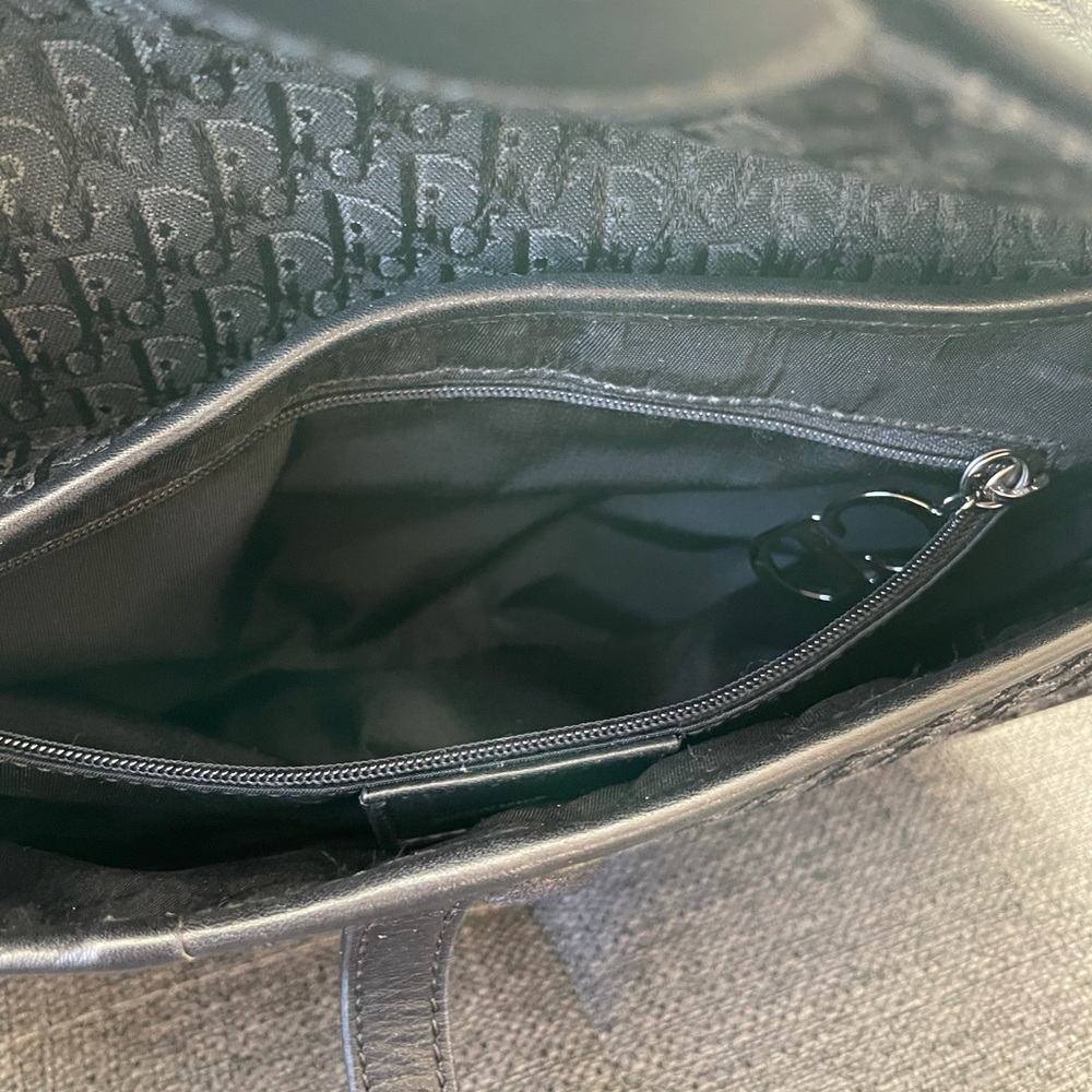 Christian Dior Black Trotter Canvas Double Saddle Bag - Picture 10 of 16